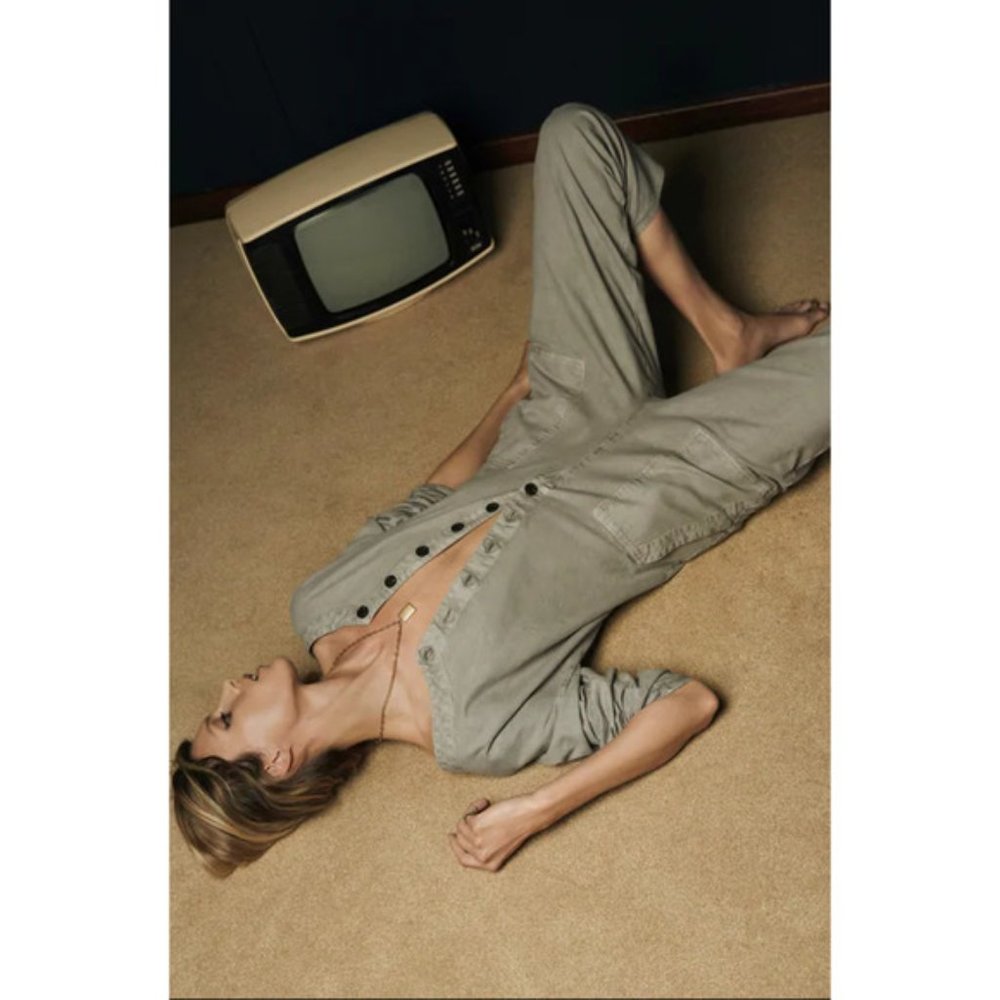 Zara Textured Jumpsuit very cool-girl fit.